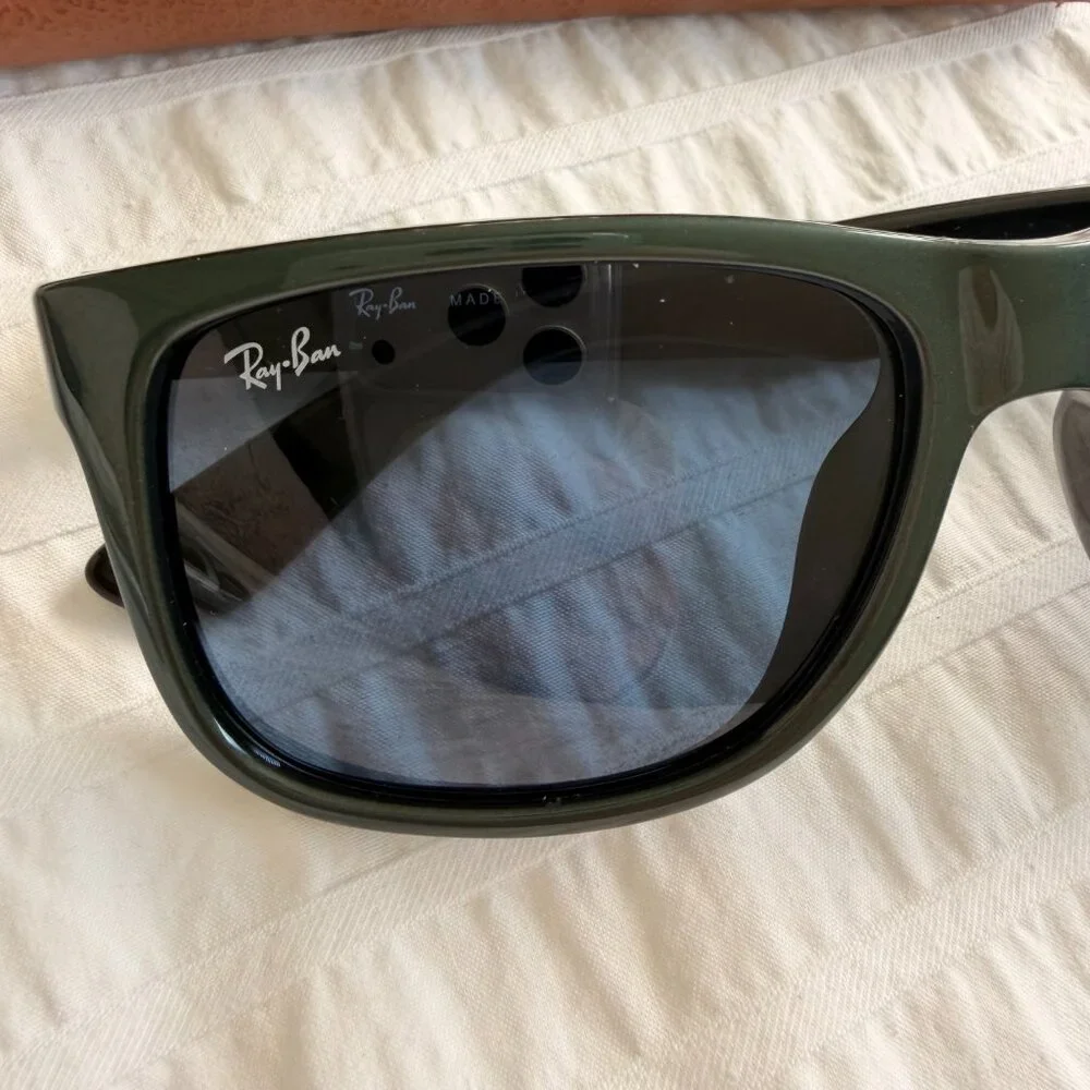 Ray-Ban Justin Classic sunglasses in Green Metallic  NWOT - Picture 4 of 13